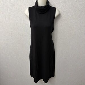 Old Navy Dress Womens Size L Black Turtleneck Tank Pullover Lagenlook Ladies